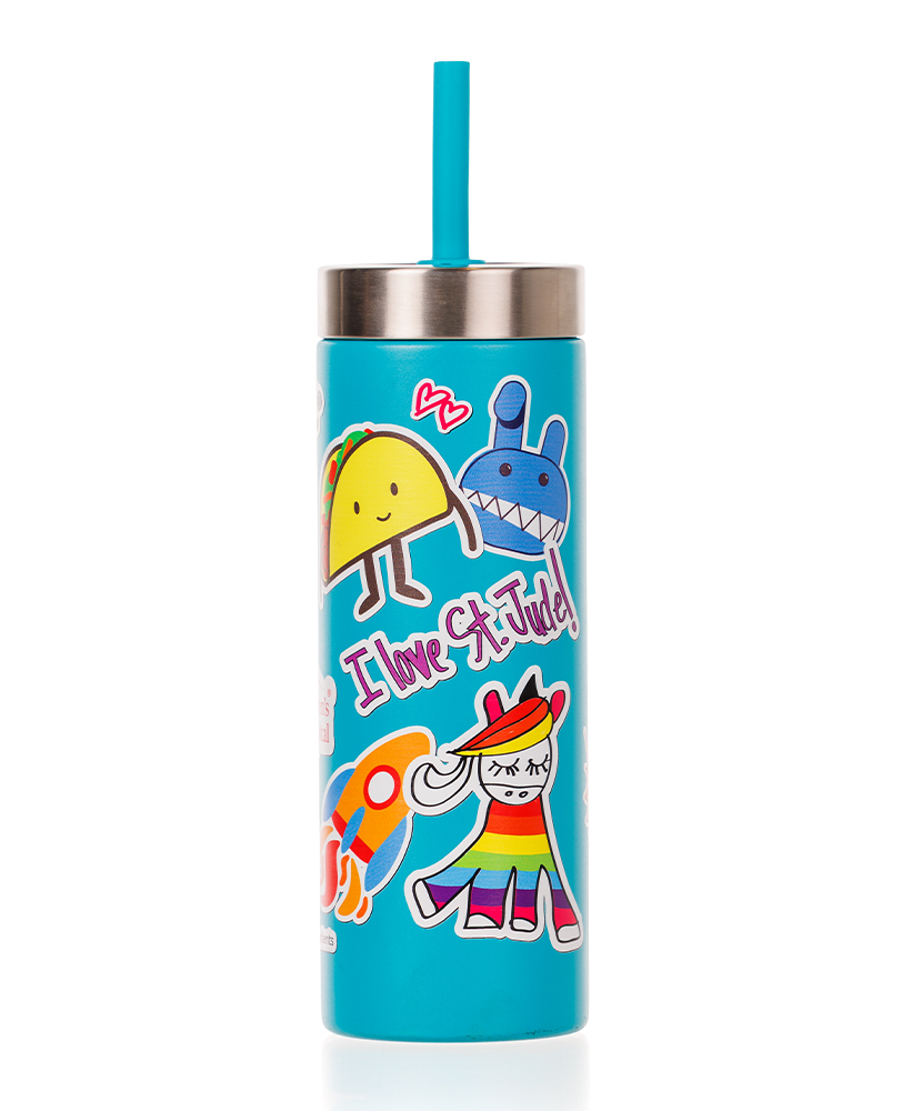 Primary image St. Jude Patient Art Sticker Tumbler - 22oz